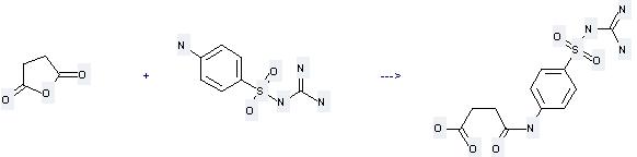 Benzenesulfonamide,4-amino-N-(aminoiminomethyl)- can be used to produce N-(4-carbamimidoylsulfamoyl-phenyl)-succinamic acid